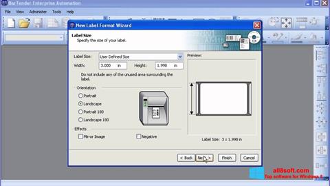 Screenshot BarTender per Windows 8