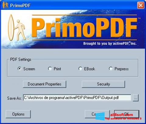 Screenshot PrimoPDF per Windows 8