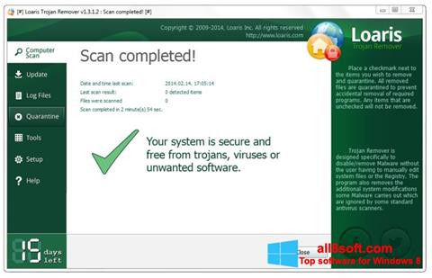 Screenshot Loaris Trojan Remover per Windows 8