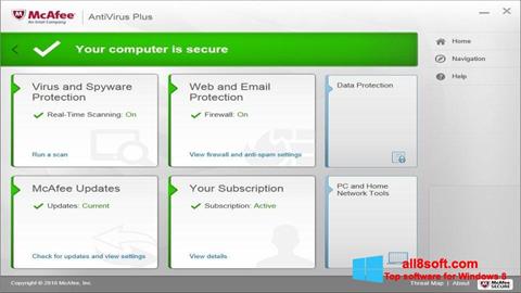 Screenshot McAfee AntiVirus Plus per Windows 8