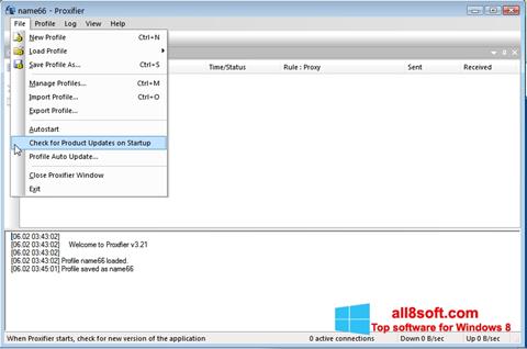 Screenshot Proxifier per Windows 8