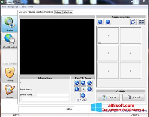 Screenshot webcamXP per Windows 8