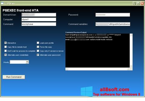 Screenshot PsExec per Windows 8
