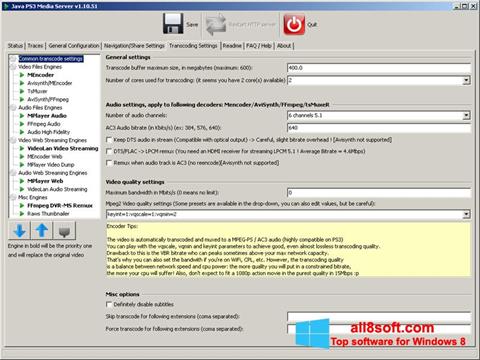 Screenshot PS3 Media Server per Windows 8