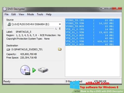 Screenshot DVD Decrypter per Windows 8