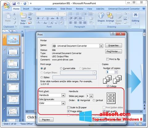 Screenshot Microsoft PowerPoint per Windows 8