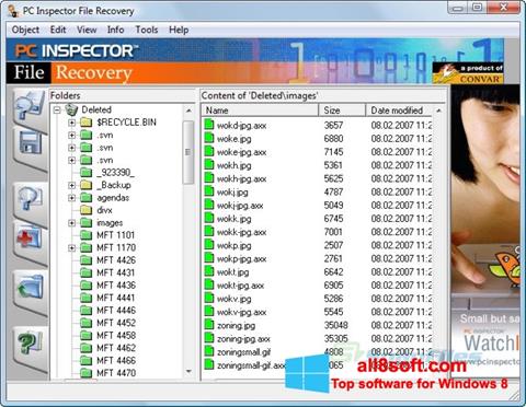 Screenshot PC Inspector File Recovery per Windows 8