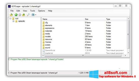Screenshot GCFScape per Windows 8