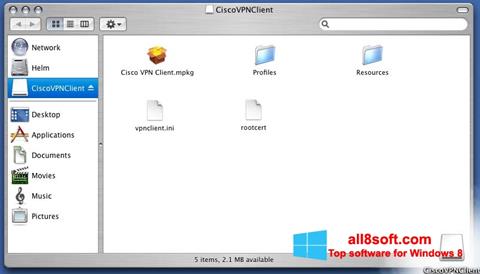 Screenshot Cisco VPN Client per Windows 8