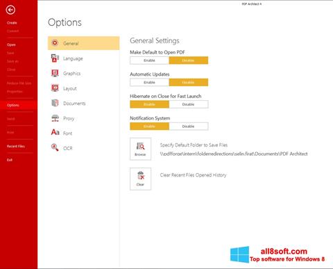 Screenshot PDF Architect per Windows 8