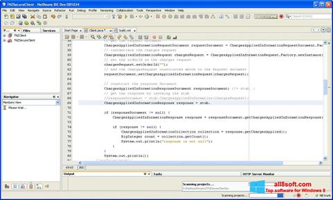 Screenshot NetBeans per Windows 8
