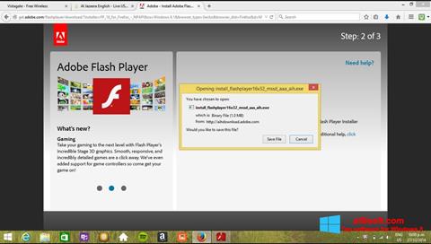 Screenshot Adobe Flash Player per Windows 8