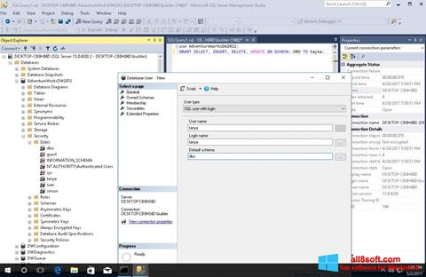 Screenshot Microsoft SQL Server per Windows 8