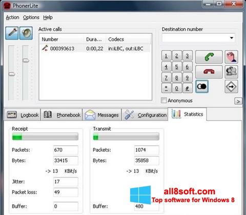 Screenshot PhonerLite per Windows 8
