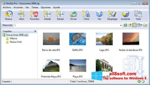 Screenshot WinZip per Windows 8