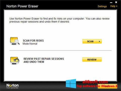 Screenshot Norton Power Eraser per Windows 8