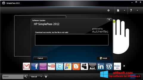 Screenshot HP SimplePass per Windows 8