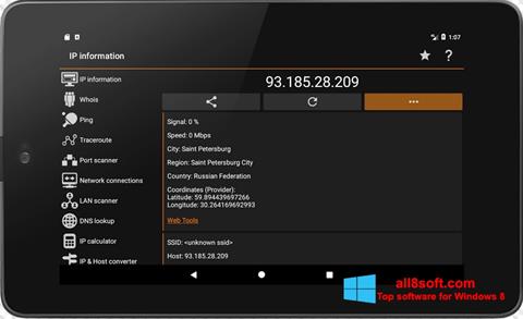 Screenshot IP Tools per Windows 8