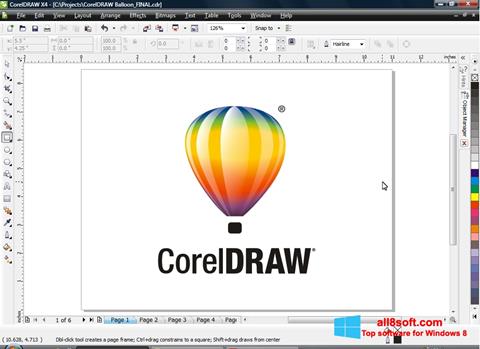 Screenshot CorelDRAW per Windows 8