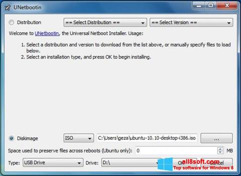Screenshot UNetbootin per Windows 8