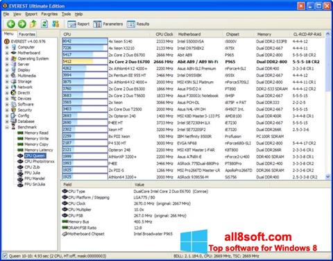 Screenshot EVEREST Ultimate Edition per Windows 8