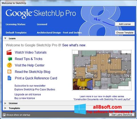 Screenshot Google SketchUp Pro per Windows 8