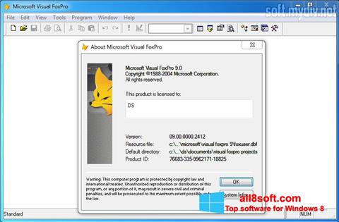 Screenshot Microsoft Visual FoxPro per Windows 8