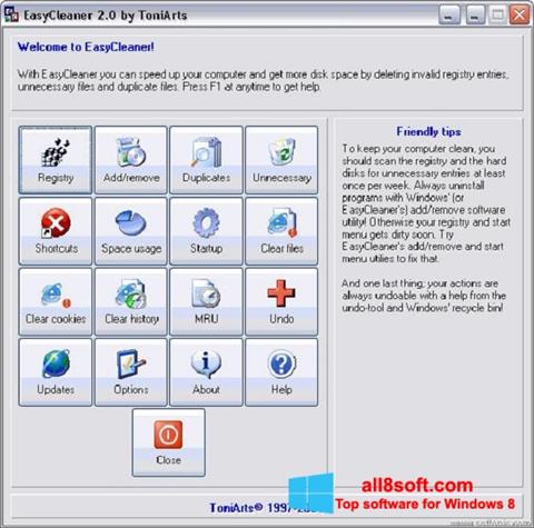 Screenshot EasyCleaner per Windows 8