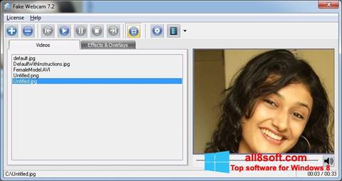 Screenshot Fake Webcam per Windows 8