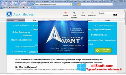 Screenshot Avant Browser per Windows 8