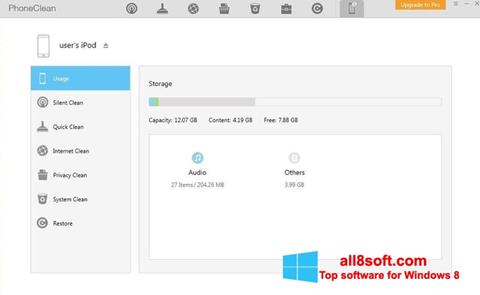 Screenshot PhoneClean per Windows 8