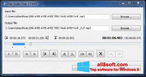 Screenshot Free Audio Dub per Windows 8