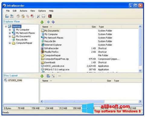 Screenshot InfraRecorder per Windows 8