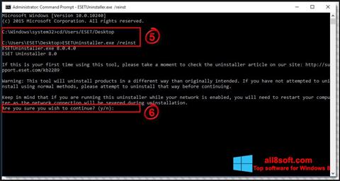 Screenshot ESET Uninstaller per Windows 8