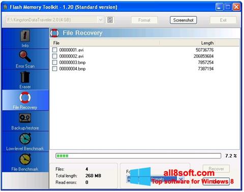 Screenshot Flash Memory Toolkit per Windows 8