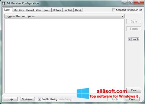 Screenshot Ad Muncher per Windows 8