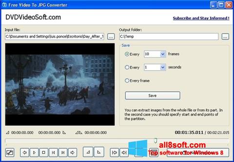 Screenshot Free Video to JPG Converter per Windows 8