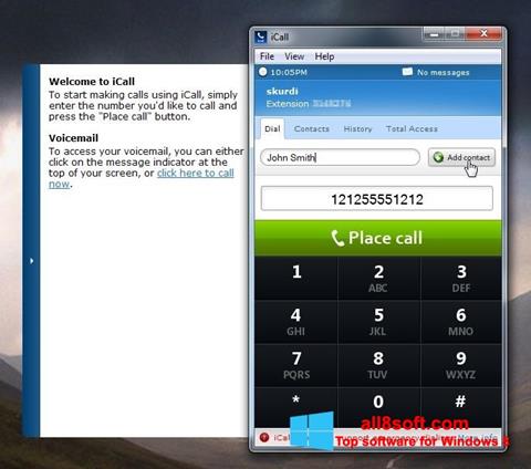Screenshot iCall per Windows 8