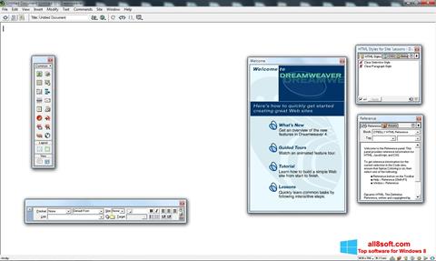 Screenshot Macromedia Dreamweaver per Windows 8