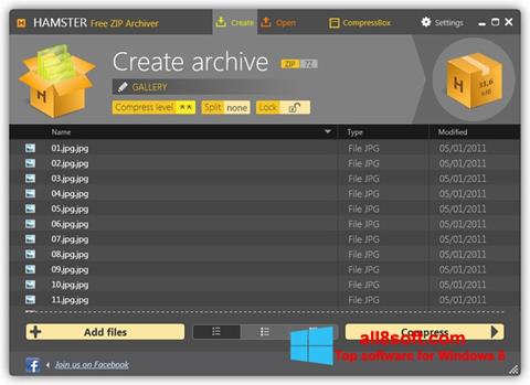 Screenshot Hamster Free ZIP Archiver per Windows 8
