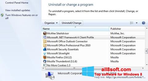 Screenshot Microsoft .NET Framework per Windows 8