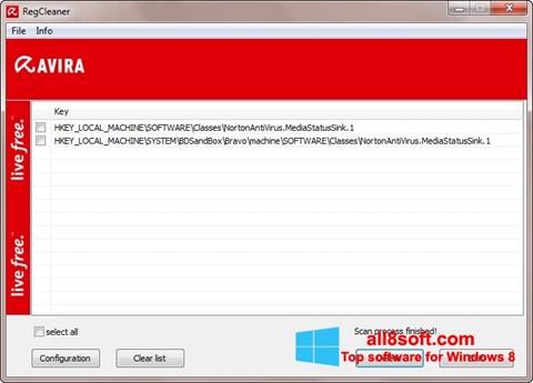 Screenshot Avira Registry Cleaner per Windows 8