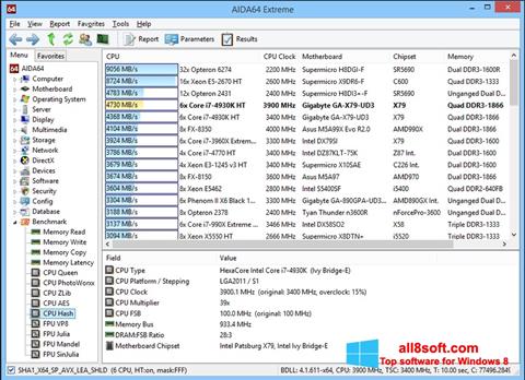 Screenshot AIDA32 per Windows 8