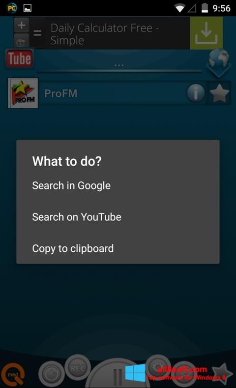 Screenshot PC Radio per Windows 8
