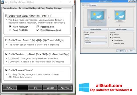 Screenshot Easy Display Manager per Windows 8
